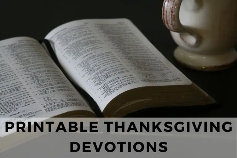 Printable Thanksgiving Devotions for All Ages