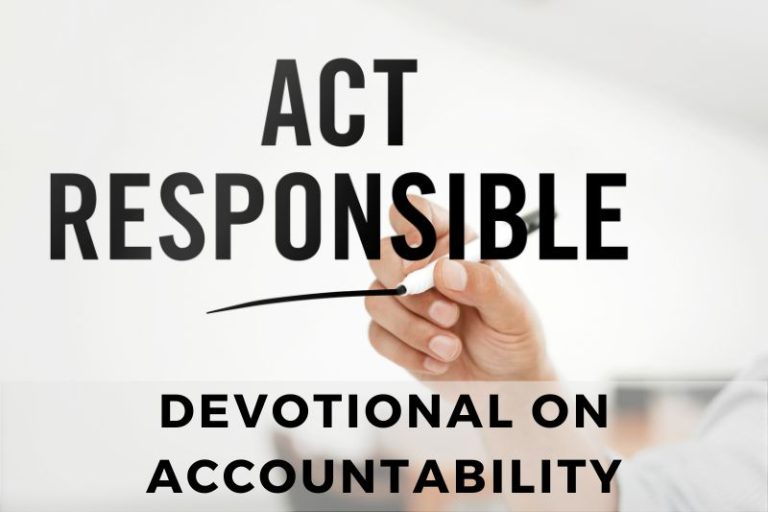 Devotionals on Accountability