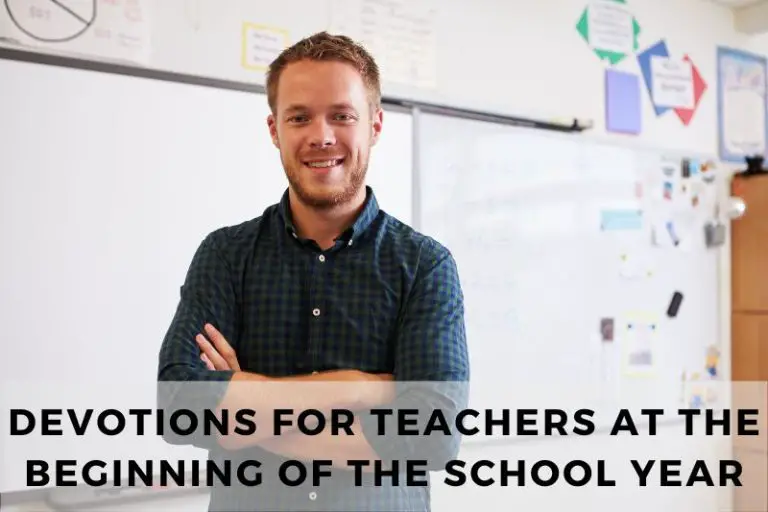 Devotions for Teachers at the Start of the School Year