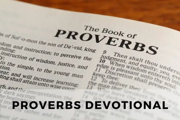 Devotionals Using Proverbs