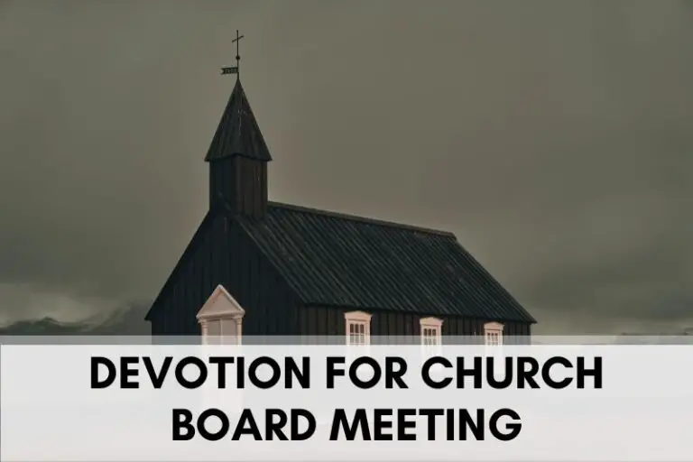 Powerful Devotions for Your Next Church Board Meeting