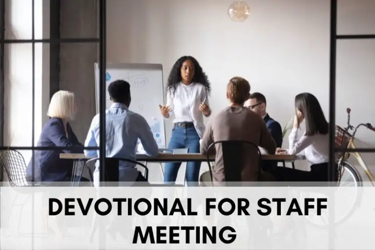 Staff Meeting Devotional