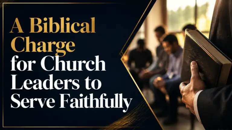 A Biblical Charge for Church Leaders to Serve Faithfully