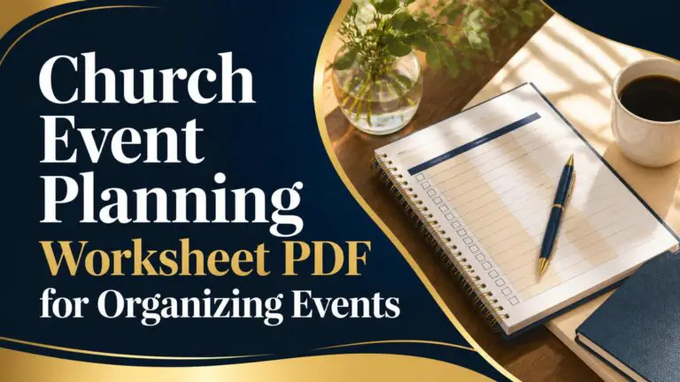 Church Event Planning Worksheet PDF for Organizing Events