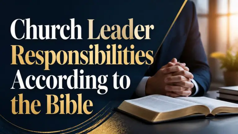 Church Leader Responsibilities According to the Bible