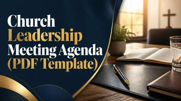 Church Leadership Meeting Agenda (PDF Template)