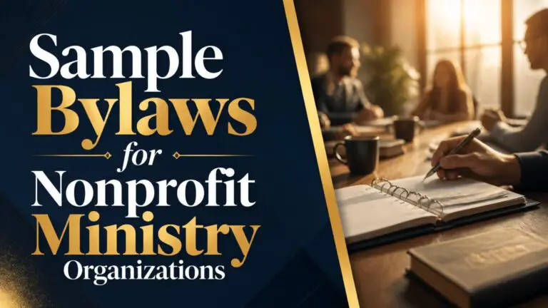 Sample Bylaws for Nonprofit Ministry Organizations