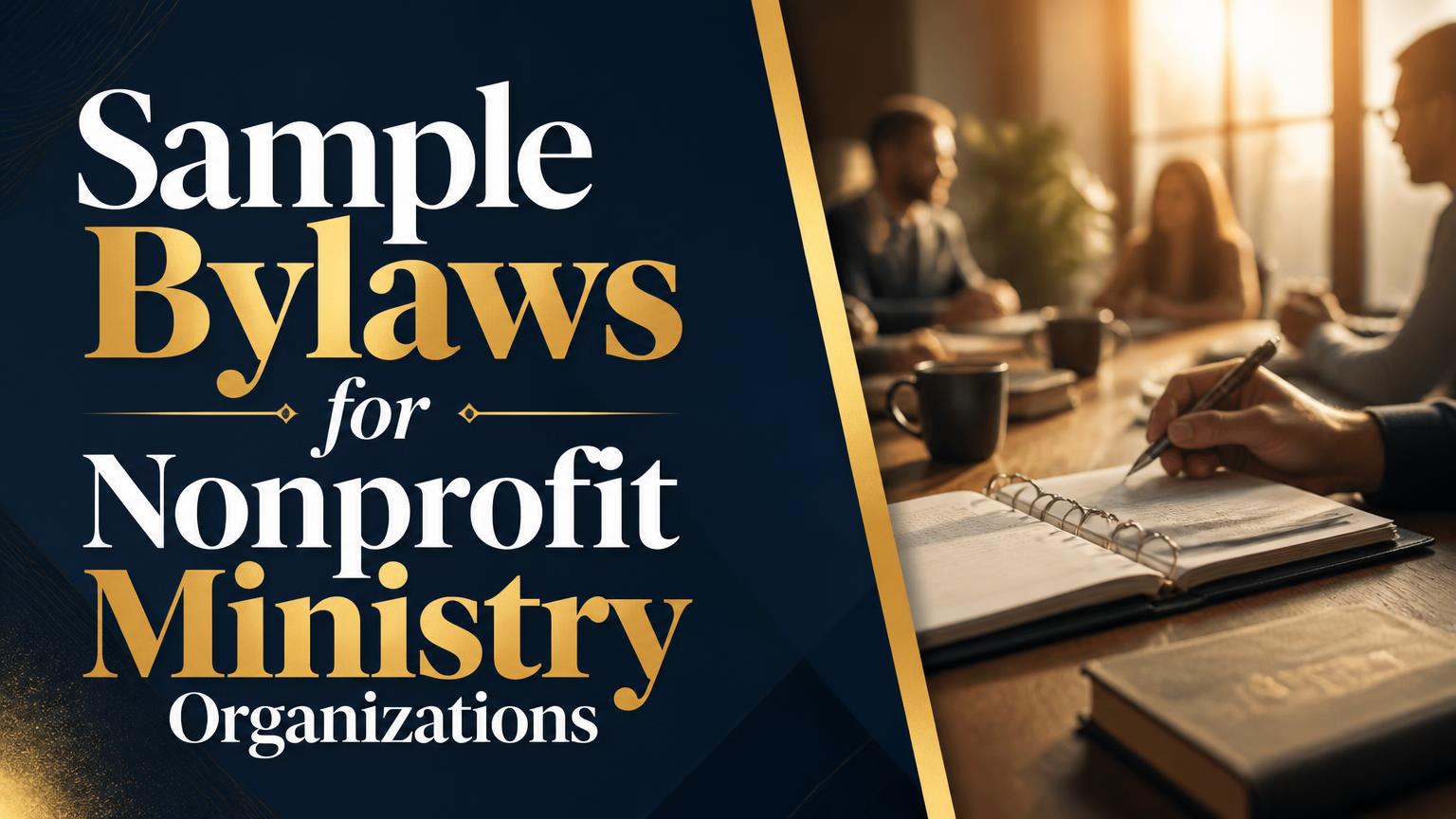 Sample Bylaws for Non Profit Ministry