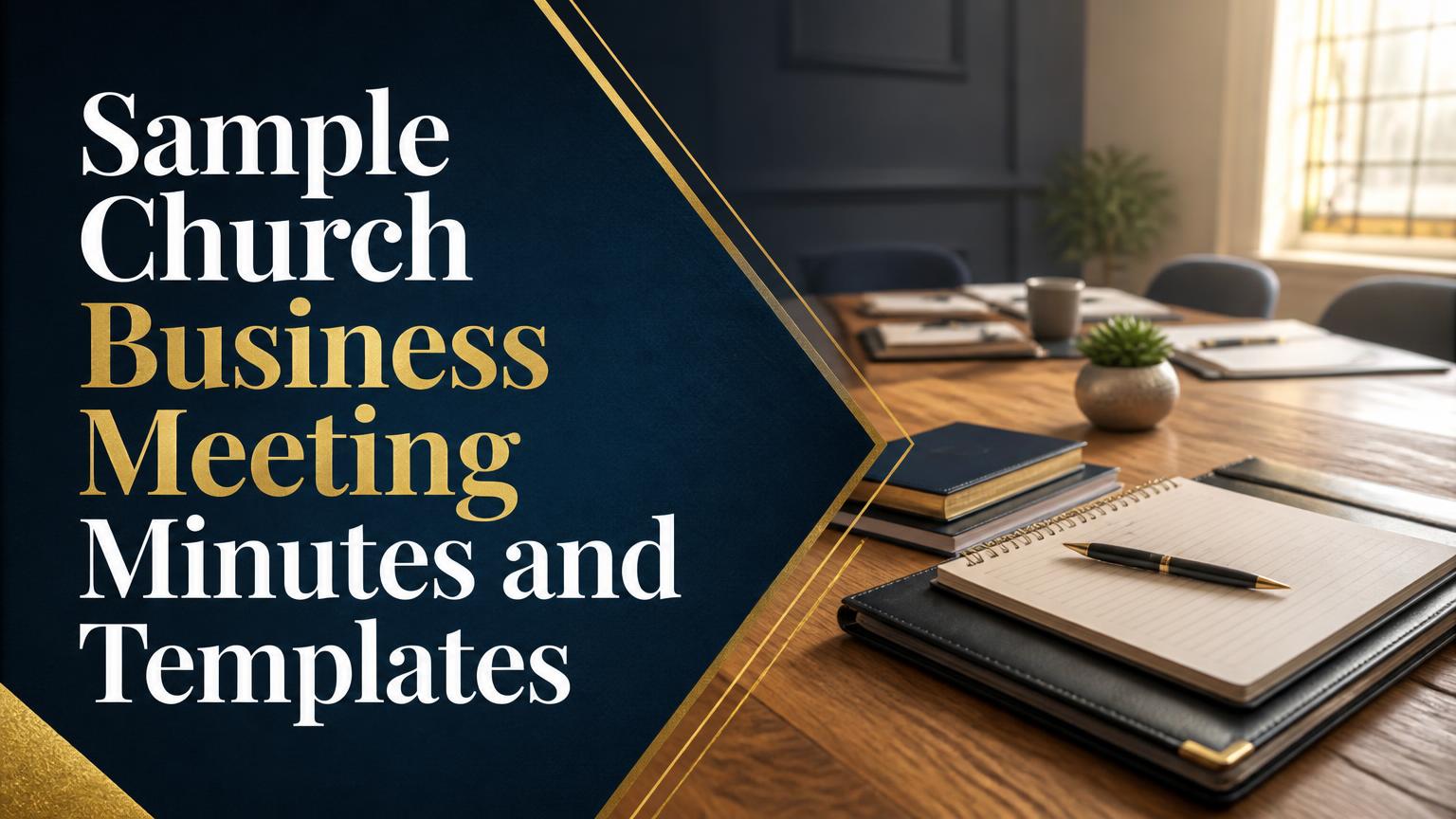 Sample Church Business Meeting Minutes