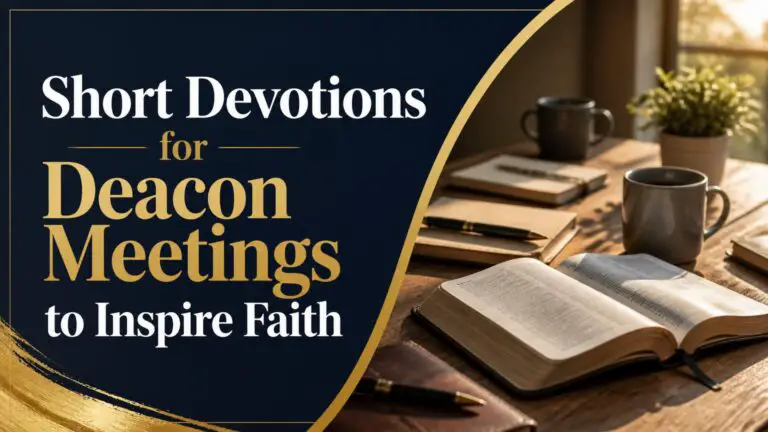 Short Devotions for Deacon Meetings to Inspire Faith