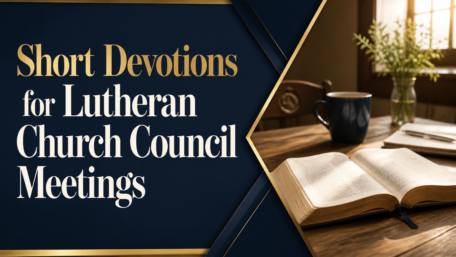 Short Devotions for Lutheran Church Council Meetings